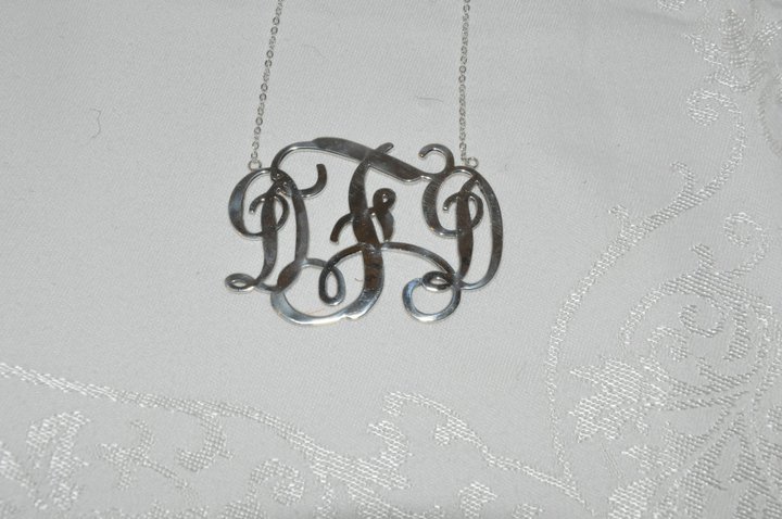 Sterling Silver Monogram Necklace